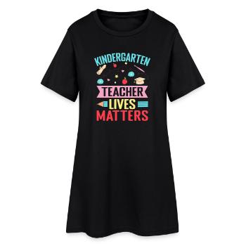 Pre K Teacher Lives Matters Kindergarten Teacher - Frauen T-Shirt-Kleid - Schwarz - Vorne