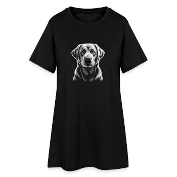 Labrador - Robe T-shirt Femme - noir - Devant