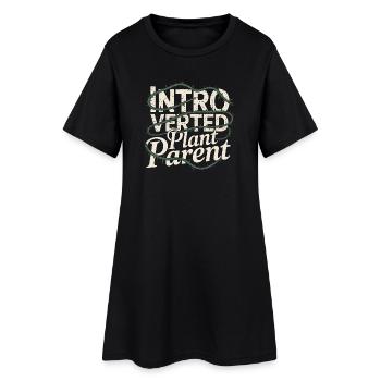 Parent de plante introverti - Robe T-shirt Femme - noir - Devant