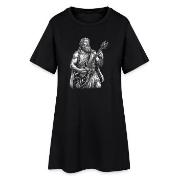 Zeus joue de la guitare - Robe T-shirt Femme - noir - Devant