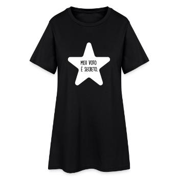 Meu Voto é Secreto Star - Women’s T-Shirt Dress - black - Front