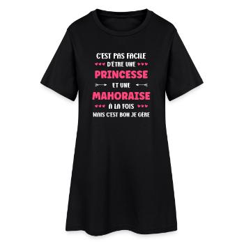 Princesse Mahoraise - Robe T-shirt Femme - noir - Devant