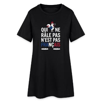 Qui ne râle pas n’est pas Français - Robe T-shirt Femme - noir - Devant