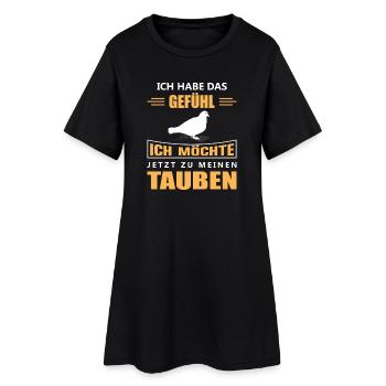 Taubenzüchter Taube Taubenzucht Spruch Brieftaube - Frauen T-Shirt-Kleid - Schwarz - Vorne