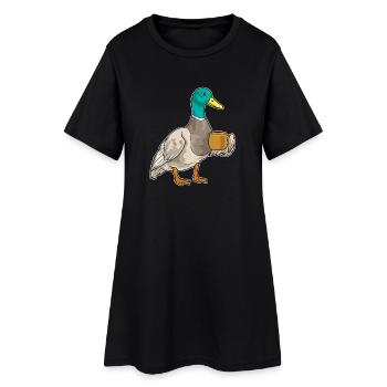 Tasse de Café Canard - Robe T-shirt Femme - noir - Devant