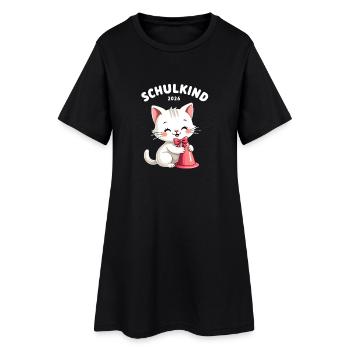 Schulkind 2026 Einschulung 2026 Schulanfang - Frauen T-Shirt-Kleid - Schwarz - Vorne