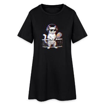  Funny Was That Out? Retro Pickleball Paddle - Frauen T-Shirt-Kleid - Schwarz - Vorne