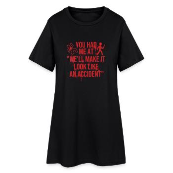 Faites en sorte que cela ressemble à un accident de crime réel - Robe T-shirt Femme - noir - Devant