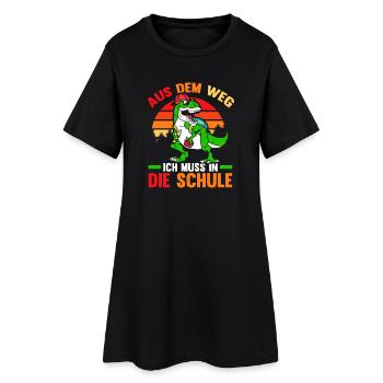 Kita Erste Klasse Dinosaurier Schüler Kindergarten - Frauen T-Shirt-Kleid - Schwarz - Vorne