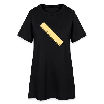 Art au trait de la règle diagonale - Robe T-shirt Femme - noir - Devant
