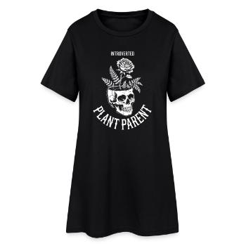 Introverted Plant Parent Skull - Women’s T-Shirt Dress - black - Front