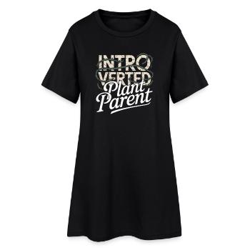 Parent de plante introverti - Robe T-shirt Femme - noir - Devant
