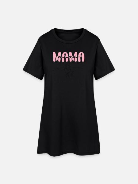 Lettrage Mama Rose - Robe T-shirt Femme - noir