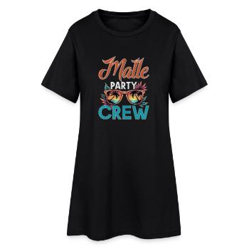 Malle Crew - Robe T-shirt Femme - noir - Devant