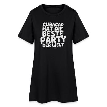 Feiern Curacao - Frauen T-Shirt-Kleid - Schwarz - Vorne