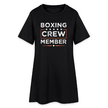 Boxing Crew - Frauen T-Shirt-Kleid - Schwarz - Vorne