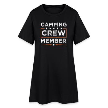 Équipe de camping - Robe T-shirt Femme - noir - Devant