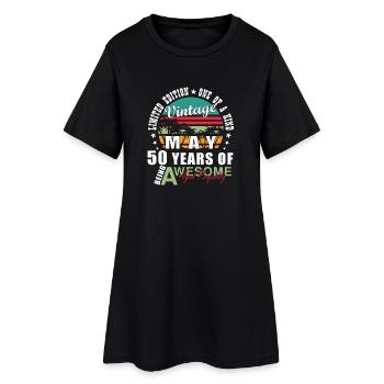 Vintage May 50 Years Retro - Women’s T-Shirt Dress - black - Front