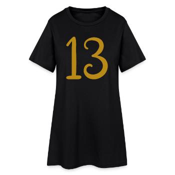 13 - Robe T-shirt Femme - noir - Devant