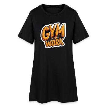 Chemise de sport sarcastique au bureau vs bodybuilding à la salle de sport - Robe T-shirt Femme - noir - Devant