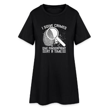 Analyste médico-légal résous des crimes Une empreinte digitale - Robe T-shirt Femme - noir - Devant