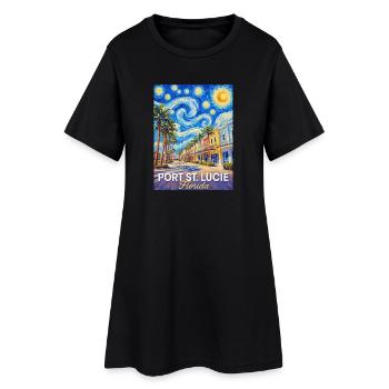 Horizon des palmiers de Port St. Lucie, Floride - Robe T-shirt Femme - noir - Devant