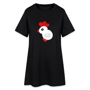 Chick Chicken Chickens Easter Kids Baby - Women’s T-Shirt Dress - black - Front