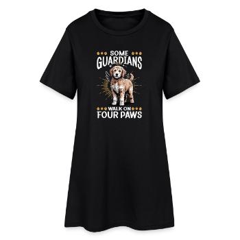 Race de chien Goldendoodle - Robe T-shirt Femme - noir - Devant