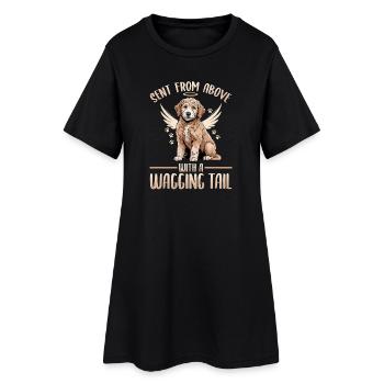 Race de chien Goldendoodle - Robe T-shirt Femme - noir - Devant
