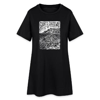 Giant's Causeway Nordirland - Frauen T-Shirt-Kleid - Schwarz - Vorne