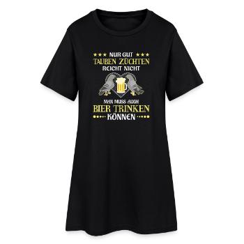 Taubenzüchter Spruch Lustig Taubenflüsterer - Frauen T-Shirt-Kleid - Schwarz - Vorne