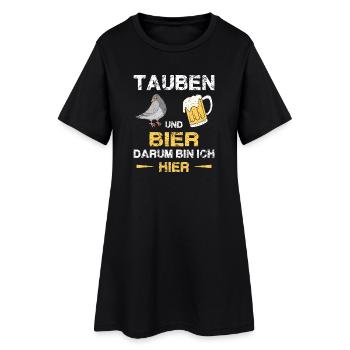 Taubenzüchter Taube Taubenzucht Spruch Brieftaube - Frauen T-Shirt-Kleid - Schwarz - Vorne