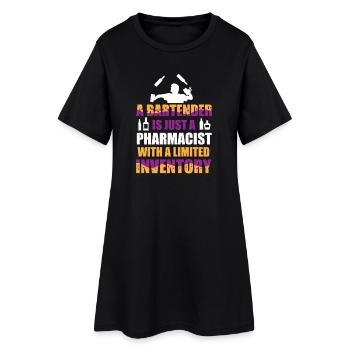 Barkeeper Kellner bartender Barmann - Frauen T-Shirt-Kleid - Schwarz - Vorne