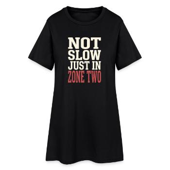 Zone 2 Training Heart Rate Training Easy - Women’s T-Shirt Dress - black - Front