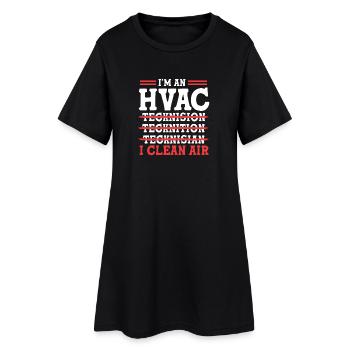 Heating Air Conditioning Technician Technician Refrigeration Technician - Women’s T-Shirt Dress - black - Front