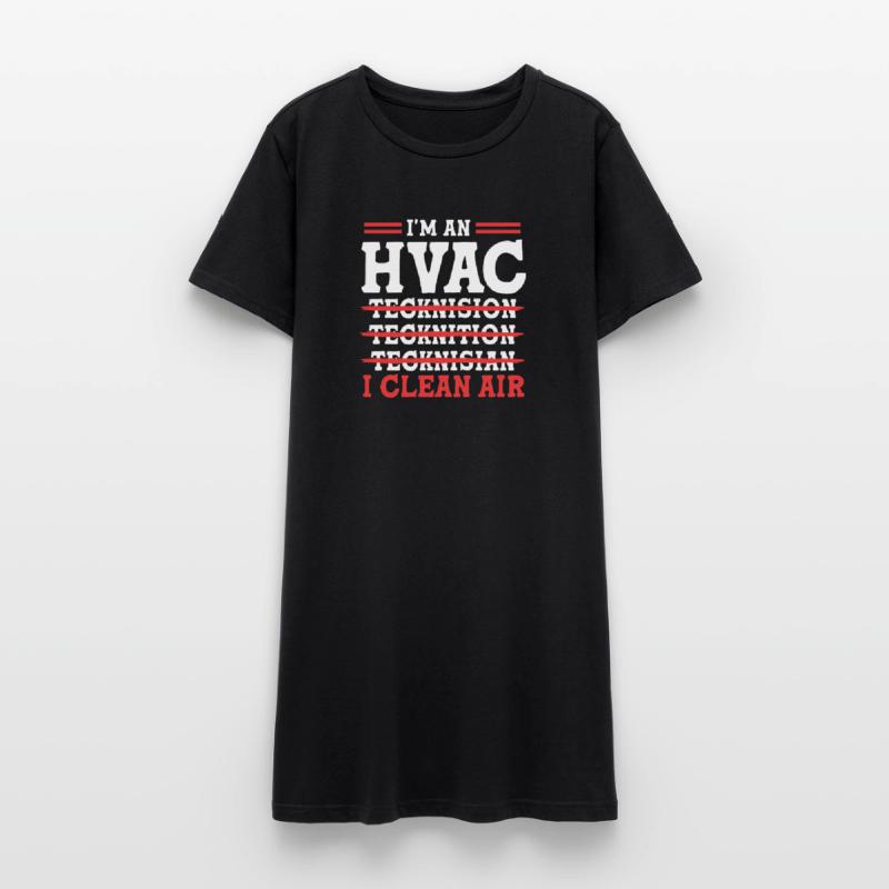Heating Air Conditioning Technician Technician Refrigeration Technician Women’s T-Shirt Dress