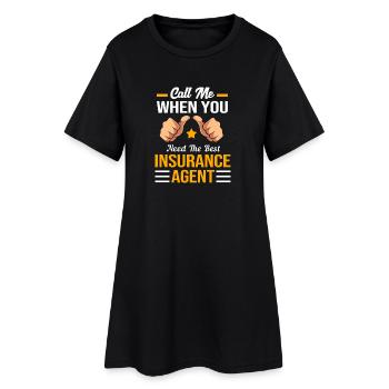 Agent d’assurance - Robe T-shirt Femme - noir - Devant
