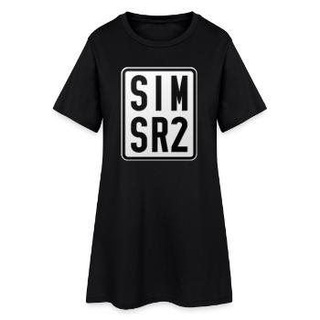 Plaque d’immatriculation du cyclomoteur Simson SR2 - Robe T-shirt Femme - noir - Devant