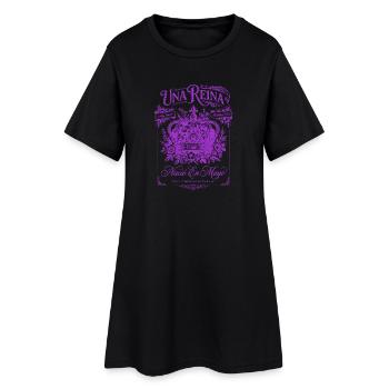 Una Reina Nacio En Mayo Feliz Cumpleanos Birthday - Frauen T-Shirt-Kleid - Schwarz - Vorne