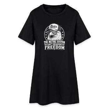 Le système métrique ne peut pas mesurer la liberté (4 - Robe T-shirt Femme - noir - Devant