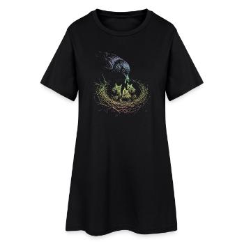 Merle - Robe T-shirt Femme - noir - Devant