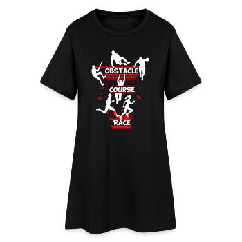 Obstacle Course Race – Line Obstacle Design - Women’s T-Shirt Dress - black - Front