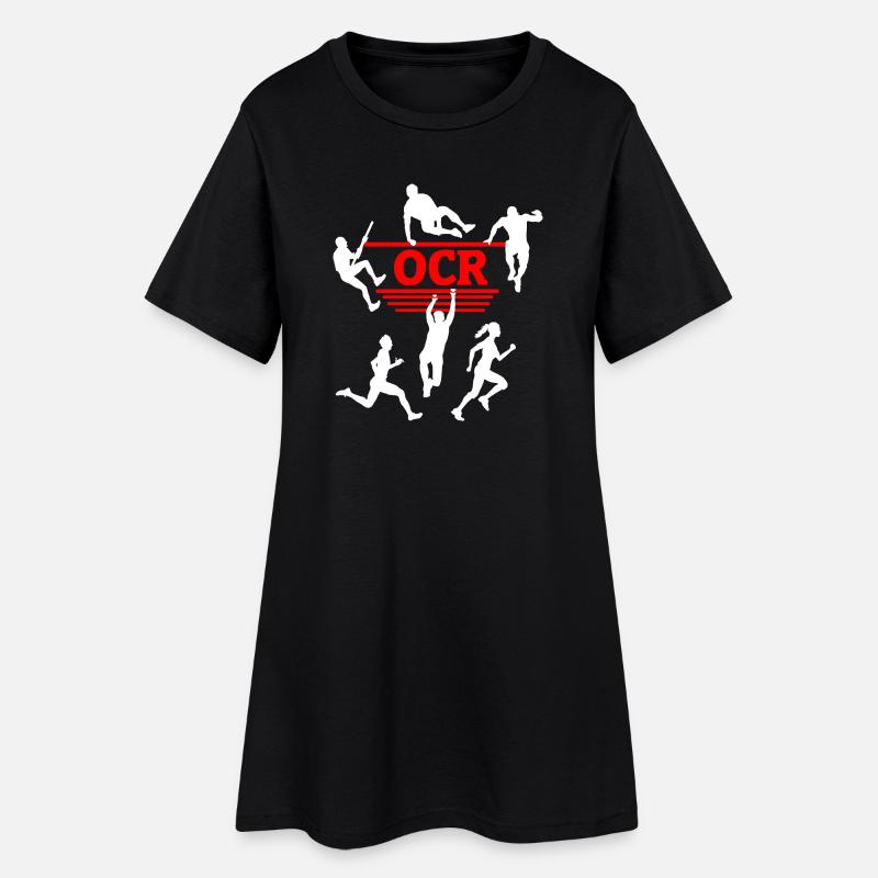 OCR Rouge – Conception de silhouettes d’obstacles - Robe T-shirt Femme - noir