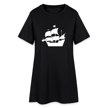 Voile - Robe T-shirt Femme - noir - Devant