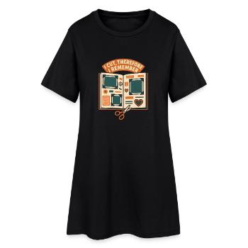 I Cut | Artisanat de scrapbooking - Robe T-shirt Femme - noir - Devant