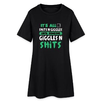 Shits N Giggles Graphique drôle sur l’humour noir - Robe T-shirt Femme - noir - Devant