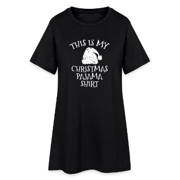 This Is My Christmas Pajama Shirt - Women’s T-Shirt Dress - black - Front