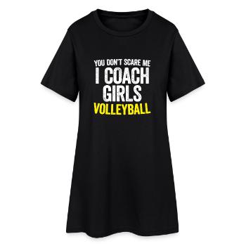 Tu ne me fais pas peur : Entraîneur de volley-ball féminin - Robe T-shirt Femme - noir - Devant