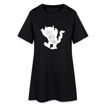 Silhouette du dragon en noir noir et gras - Robe T-shirt Femme - noir - Devant