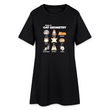 Bases de la géométrie du chat Mathématiques amusantes - Robe T-shirt Femme - noir - Devant
